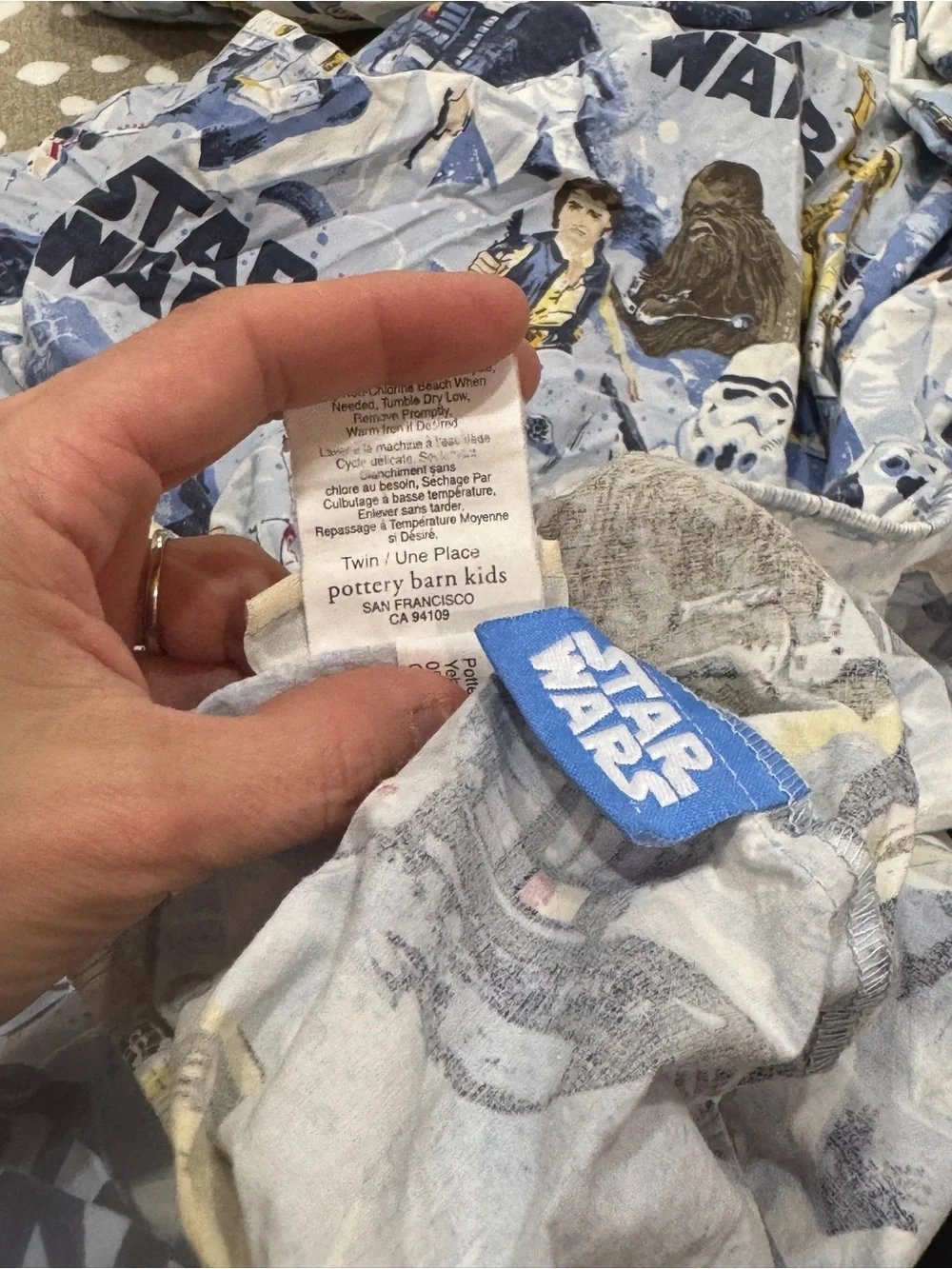 Pottery Barn Kids Star Wars bundle set flat sheet fitted pillowcases twin boys